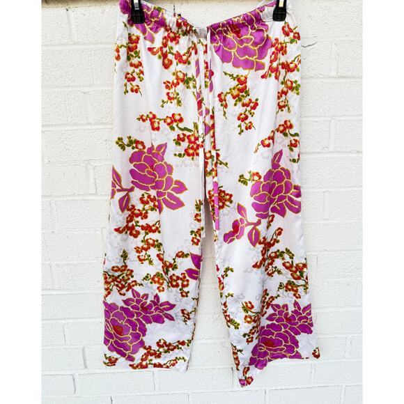 Natori Floral Pajama Set Small Two Piece Long Sleeve Top Pants Sleepwear - Picture 5 of 9